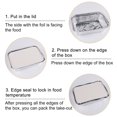 thumbnail image 3 of Boîte en Aluminium Jetable en Feuille d'Étain avec Couvercle pour Barbecue Extérieur, Four de Cuisson, Bol en Feuille d'Étain, 3 of 8