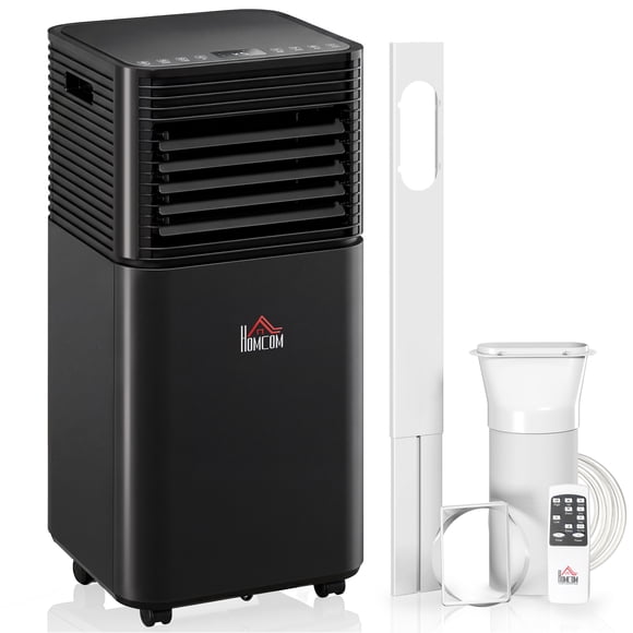 HOMCOM Climatiseur 8000 BTU, Unité de Climatisation Silencieuse avec Télécommande, Noir