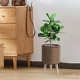 thumbnail image 3 of SSZMDLB 2Pcs Rattan Flower Pot, Flower Pot, Indoor Desktop Flowerpot, Woven Pot Potted Container, Triangular Support Flower Stand, Home Office Decor Planter for Succulents, Plants, 3 of 9