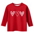thumbnail image 4 of PMVFHDE Hauts d'Été pour Fille T-Shirts pour Fille Hauts d'Été Graphiques Hauts Tendance pour Fille T-Shirt Robe pour Fille Imprimé de la Saint-Valentin pour Fille Col Rond Fonctionnel T-Shirt Manches 3/4 Rouge, 9-10 Ans, 4 of 4