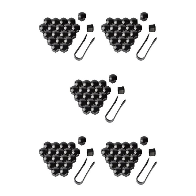 Maytalsory 20 Pièces de Voiture Écrou de Roue Bouchons Moyeu Automatique Couvercle Vis de Remplacement Anti-Poussière Noir 19mm 5Set