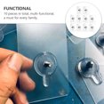 thumbnail image 3 of Miangastore 10pcs Furniture Clear Hanger Pads with Screws Non-Trace Hook Kitchen Sticker, 3 of 9
