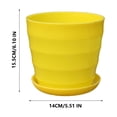 thumbnail image 3 of Fridja Clearance Colourful Plastic Flower Pot Succulent Flowerpot Home Office Decor, 3 of 6
