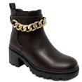 thumbnail image 2 of Women's Lug Sole Mid Chunky Block Heel Fashion Elastic Panel Ankle Bootie, 2 of 4