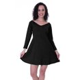 thumbnail image 4 of Moomaya Robe Droite à Manches Longues pour Femmes avec Encolure en V en Coton, Robes d'Été Décontractées - 4 Ans, 4 of 6