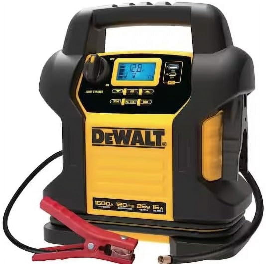 DEWALT DXAEJ14 1600 Peak Amp Jump Starter with Digital Compressor USB Power Bank