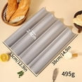 thumbnail image 4 of 1Pc Stainless Steel French Bread Mold,Wave Loaves Non-Stick Ultra-Ventilate French Bread Pan Bread Tray,Stainless Steel French Baguette Bread Pan,Nonstick Perforated Loaf Pans Mold for Baking(A), 4 of 7