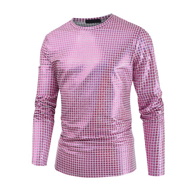 Chemises pour Hommes Mode Homme Décontractée Couleur Unie Manches Longues Col Rond Blouses Chemises