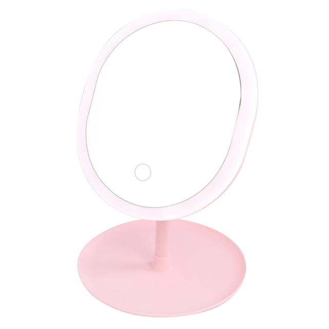Yeacher Makeup Mirror with Lamp Replenish Light Rechargeable Dormitory Desktop Mirror