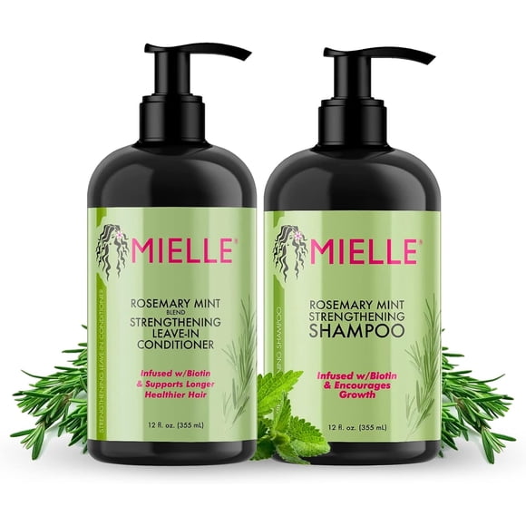Mielle Rosemary Mint Collection Ensemble de Shampooing et Revitalisant