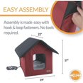thumbnail image 4 of K&H Maison d'Extérieur Chauffante Rouge pour Minou pour Chats, 4 of 7