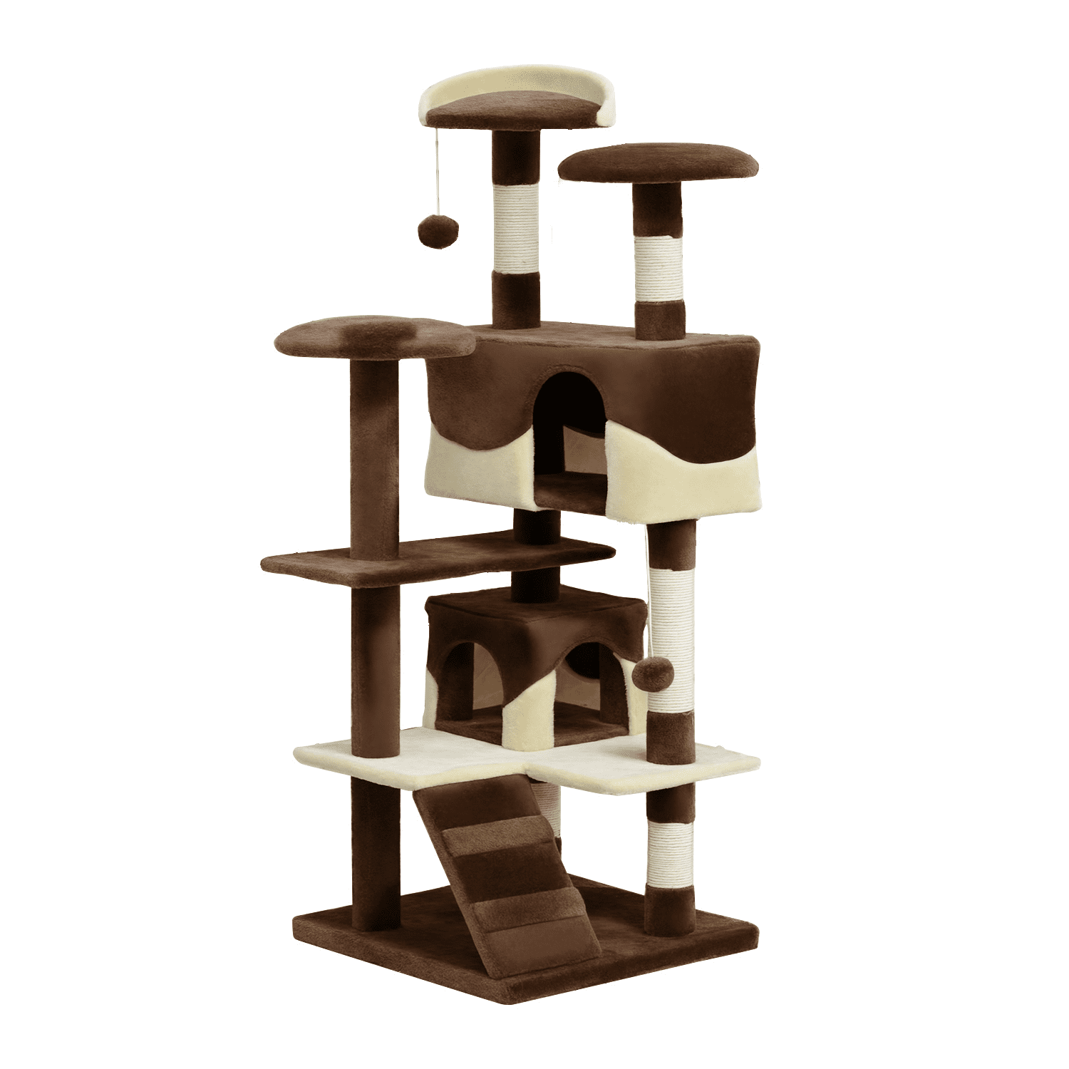 CoSoTower 53" Cat Tree Scratching Large Kitten Play House Multi-Level Activity Center Pet Furniture