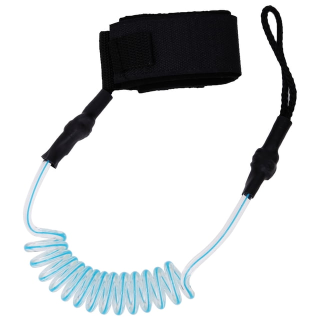 Laisse de Planche de Surf, Laisse Durable de Corde de Pied de Cheville, Corde de Pied de Planche de Surf, pour la Planche de Surf de Paddle Bleu Transparent