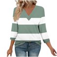 thumbnail image 1 of Fewfanhot Hauts pour Femmes Mode d'Automne Col en V Tenue de Bureau Décontractée Tunique Chandail Tenues, 1 of 9