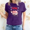 thumbnail image 1 of Pisexur T-shirt de la Saint-Valentin pour Femmes, Imprimé Amour, Manches Courtes, Col Rond, 1 of 5