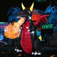 thumbnail image 2 of Costway 8 FT Halloween Inflatable Fire Dragon Giant Blow up Decoration with LED Lights, 2 of 10