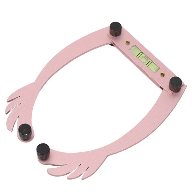 Eyebrow Ruler, Aluminum Eyebrow Mapper Professional Bow Foldable for Beginner for Beauty Salon Black,Silver,Gold,Pink