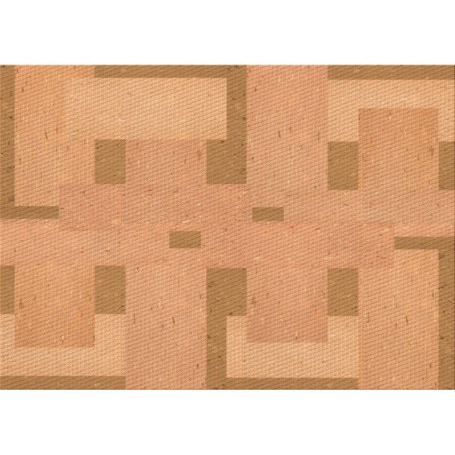 Ahgly Company Machine Washable Indoor Rectangle Transitional Orange Area Rugs, 6' x 9'
