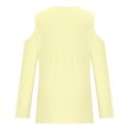 thumbnail image 5 of Yuyuzo Womens Tunic Tops Cold Shoulder Long Sleeve Shirts Loose Solid Color Lightweight Tee Tops, 5 of 5