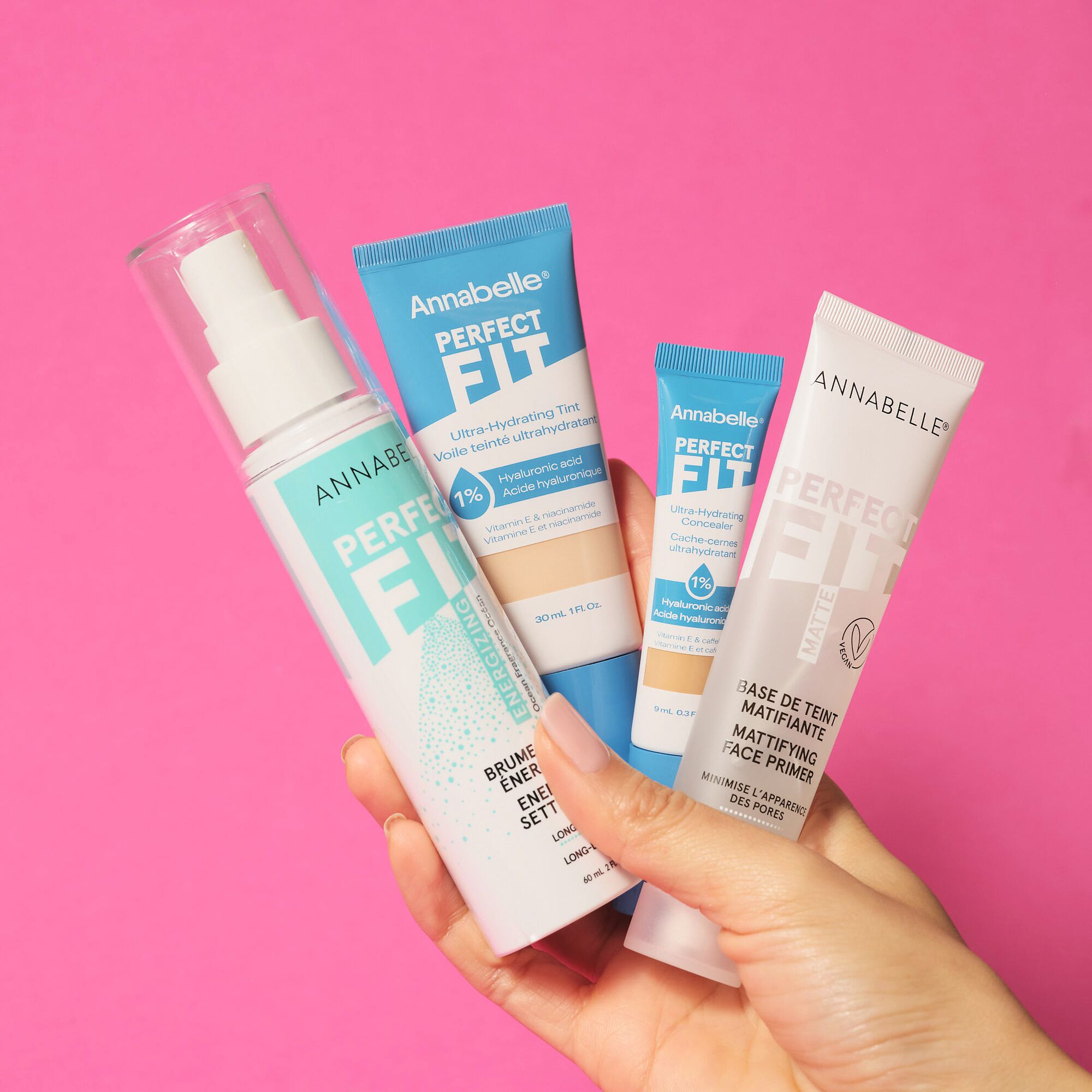 Perfect Fit Teint Ultra-Hydratant avec 1 % d'Acide Hyaluronique, de niacinamide, de Caféine et de Vitamine E
