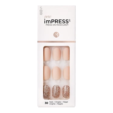 KISS ImPRESS Press-On - Fake Nails, 30 Count, Short