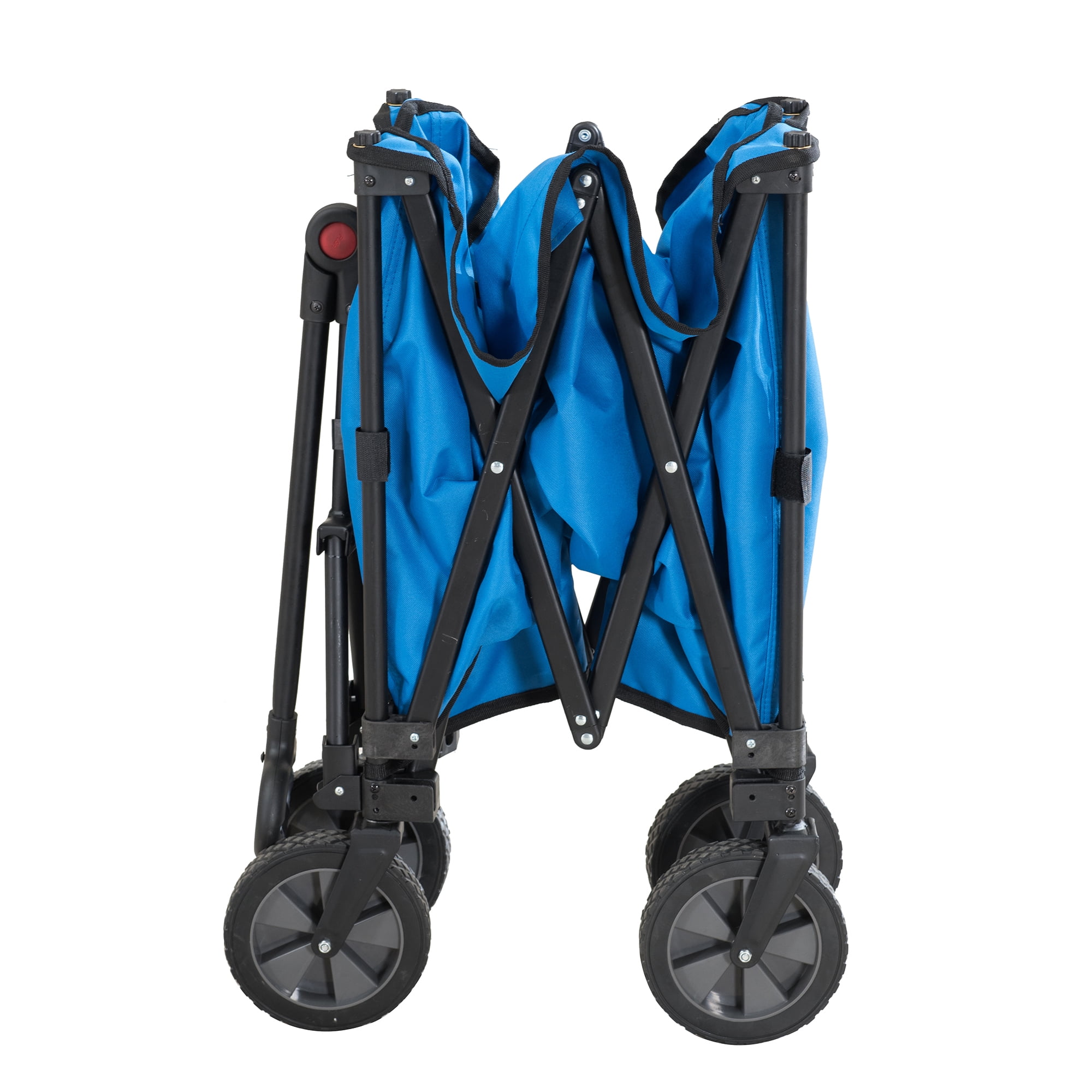 Sunjoy Chariot pliable d'une grande capacité de 255 litres, chariot utilitaire pliable, chariot de plage robuste à grandes roues, chariot de jardin portable pour le camping, la pêche, les sports et l