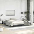 thumbnail image 3 of vidaXL Bed Frame Dark Grey 193x203 cm King Velvet, 3 of 7