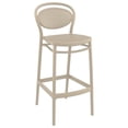 thumbnail image 1 of Compamia Marcel Contemporary Resin Indoor/Outdoor Bar Stool Taupe, 1 of 5
