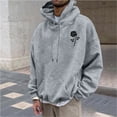thumbnail image 2 of QIPOPIQ Men's Loose Fit Midweight Logo Sleeve Graphic Sweatshirt Clearance, 2 of 6