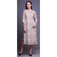 thumbnail image 3 of Bimba 3/4 Sleeve Straight Tunic Tops Printed Kurta Summer Wear For Women, 3 of 6