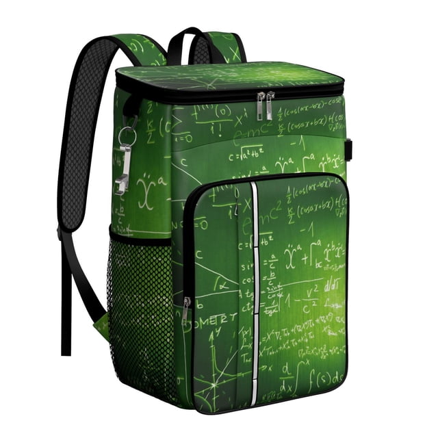 Experiment Themed Cooler Backpack, Leakproof and Waterproof with Scientific Formula Design for Educational Use