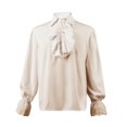 thumbnail image 2 of Kids Pirate Shirt Ruffle Victorian Renaissance Steampunk Shirts Girls Boys Gothic Medieval Costume 4-10 Years, 2 of 5