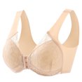 thumbnail image 1 of Timegard Bras for Women Wirefree Front Closure Lace Full Support Back Smoothing Comfort Everyday Bras, 1 of 3