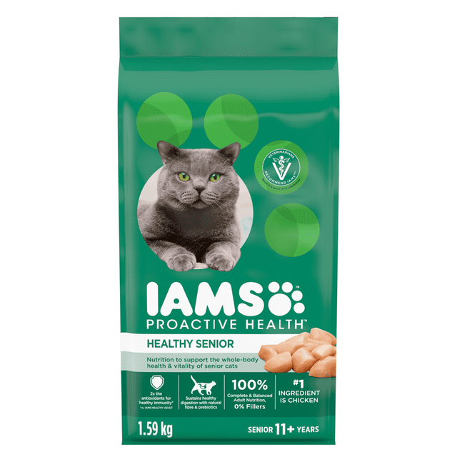 Iams Santé Proactive Aîné en Santé au Poulet Nourriture Sèche pour Chat 1.6kg