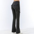 thumbnail image 2 of Timegard Legging pour Femmes Taille Haute Extensible Pantalon Cargo à Pattes d'Éléphant Automne Pantalon de Course Extérieur, 2 of 3