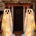 thumbnail image 4 of Halloween Ghost Decoration For Front Porch Yard Inflatable White Fabric Ghost With Light Adjustable Height 2.1 Meters 1.32 Pounds, 4 of 8