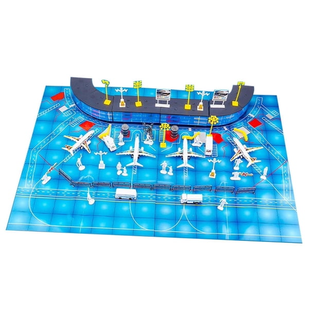 HILABEE Aircraft Airports Model Toy Fun Airport Terminal Kids Toys