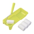 thumbnail image 2 of jifeng Mini Paint Rollers Compact Paint Roller with Tray for Door Cabinet Paintwork 6 set Green, 2 of 9