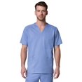 thumbnail image 1 of Maevn Mens EON Mesh Panel 3-Pocket V Neck TopCeil Blue, Medium, 1 of 2