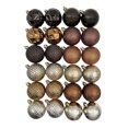 thumbnail image 1 of Décorations incassables Holiday Time, 24 unités, Brun/Bronze/Champagne, 1 of 4
