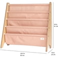 thumbnail image 3 of 3 Sprouts Recycled Fabric Kids Book Rack Storage Bookshelf Organizer in Clay for Ages 3+, 3 of 5
