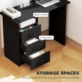 thumbnail image 4 of HOMCOM Computer Desk with Drawers, 39" Home Office Desk with Open Shelf, 4 of 10
