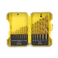 thumbnail image 1 of WorkPro Titanium Coated HSS Drill Bit Set-15 Piece,Plastic Case, 1 of 6