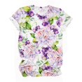 thumbnail image 5 of Économies du Printemps! CEHVOM T-Shirts Graphiques Floraux pour Femmes, T-Shirt à Manches Courtes Boho à Imprimé Paysage Floral pour Femmes, Col Rond Ample Décontracté d'Été Décontracté Ample Basique Confortable T-Shirts Boho Hauts 2023, 5 of 5