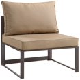 thumbnail image 1 of Modway Fortuna Aluminum Outdoor Armless Chair in Brown/Mocha, 1 of 3