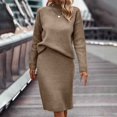 thumbnail image 1 of EQWLJWE Chandails à Col Roulé 2023 pour Femmes, Décontractés, à Manches Longues, Robe Chandail Tricotée d'Hiver, 1 of 4