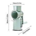 thumbnail image 3 of LSLJS Rotary Graters with Handle 5 In 1 Gourmets Cheese Graters Vegetables Slicers Manual Food Slicers with 5 Sets Replaceable Stainless Blades and Strong Suction, 3 of 5