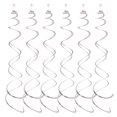 thumbnail image 2 of Becaristey 6pcs Set Streamers Decorations Party Streamers Gold Streamers Party Decorations Ceiling Decorations For Birthday Party Silver 27.5 inch 1Set, 2 of 6