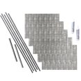thumbnail image 1 of FASÄDE Ripple Decorative Vinyl Backsplash 15 sq ft Kit in Crosshatch Silver, 1 of 6