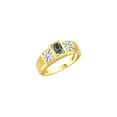 thumbnail image 3 of RYLOS Men's Rings Yellow Gold Plated Silver Classic 6X4MM Oval Gemstone & Diamond Ring Alexandrite June Birthstone Rings For Men, Silver Rings, Size 8, 3 of 7
